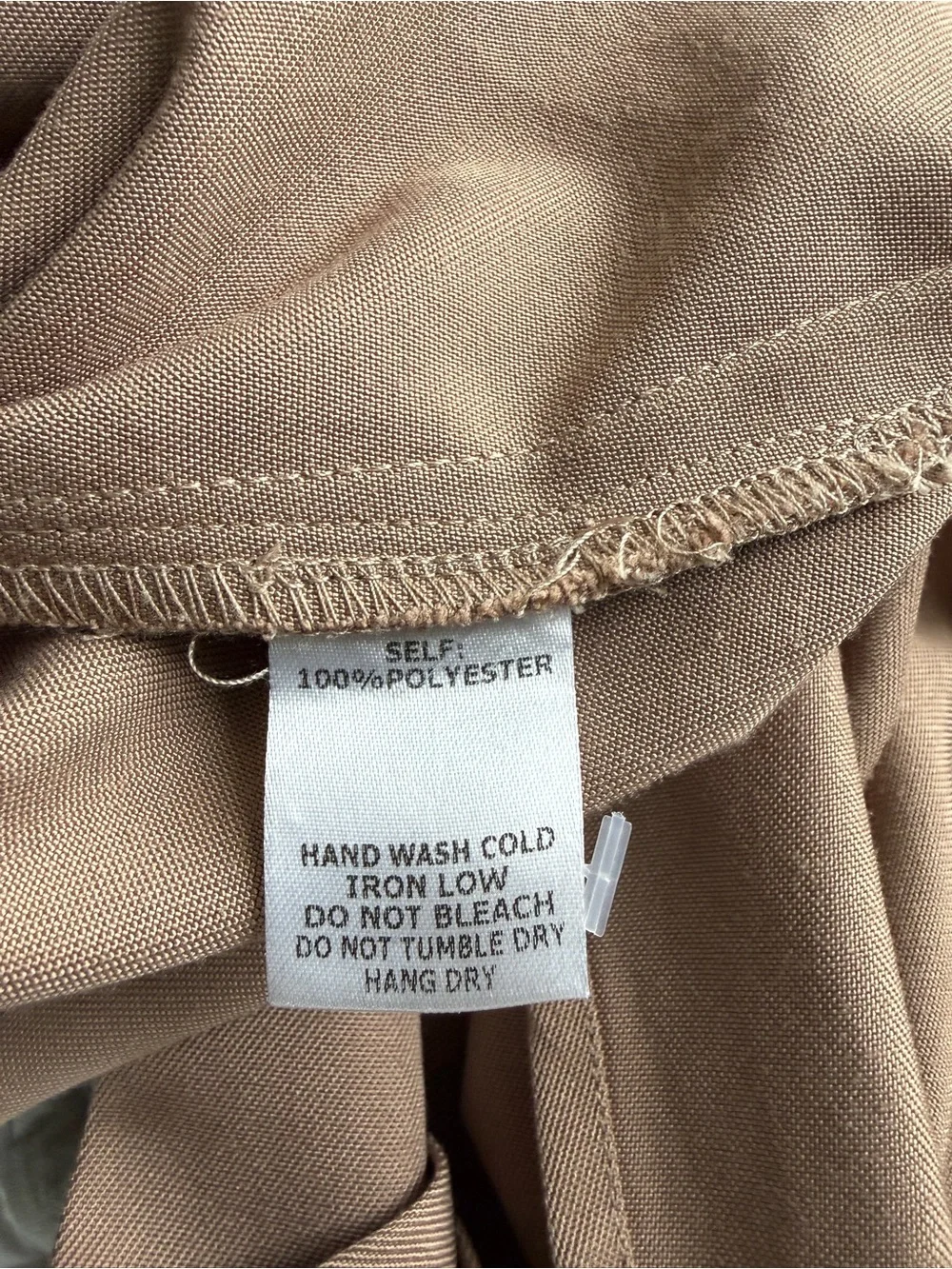 Modern Citizen Taupe Tie-Waist Midi Shirt Dress, Size Medium - Picture 7 of 7